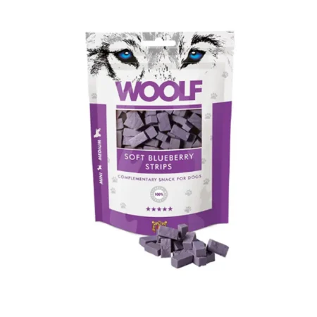Tiras Tiernas de Arándanos Woolf 100Gr