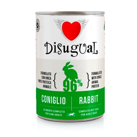 Lata Monoproteica de Conejo para Perros 400 gr Disugual