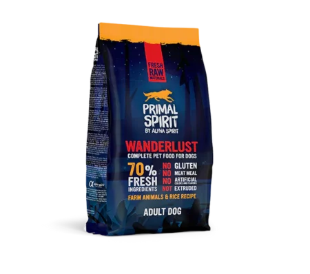 Primal spirit 70% Wanderlust 1Kg Dog