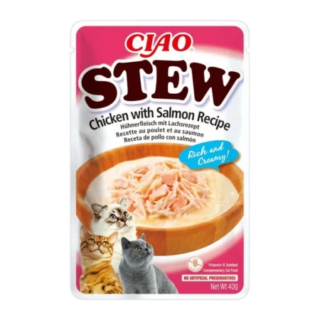 Guiso de Pollo con Salmón para Gatos