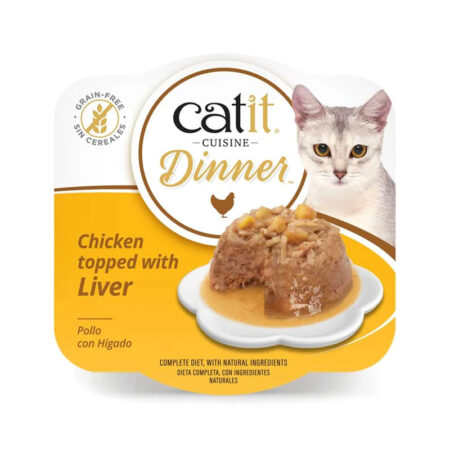 comida húmeda gato pollo con hígado