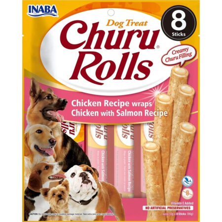 snacks semihumedo pollo con salmón perro